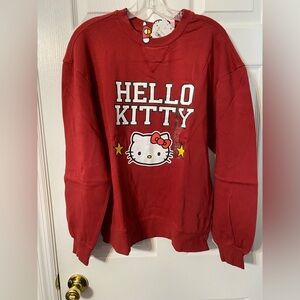 Red Hello Kitty  Women’s Medium Oversized Sweatshirt New